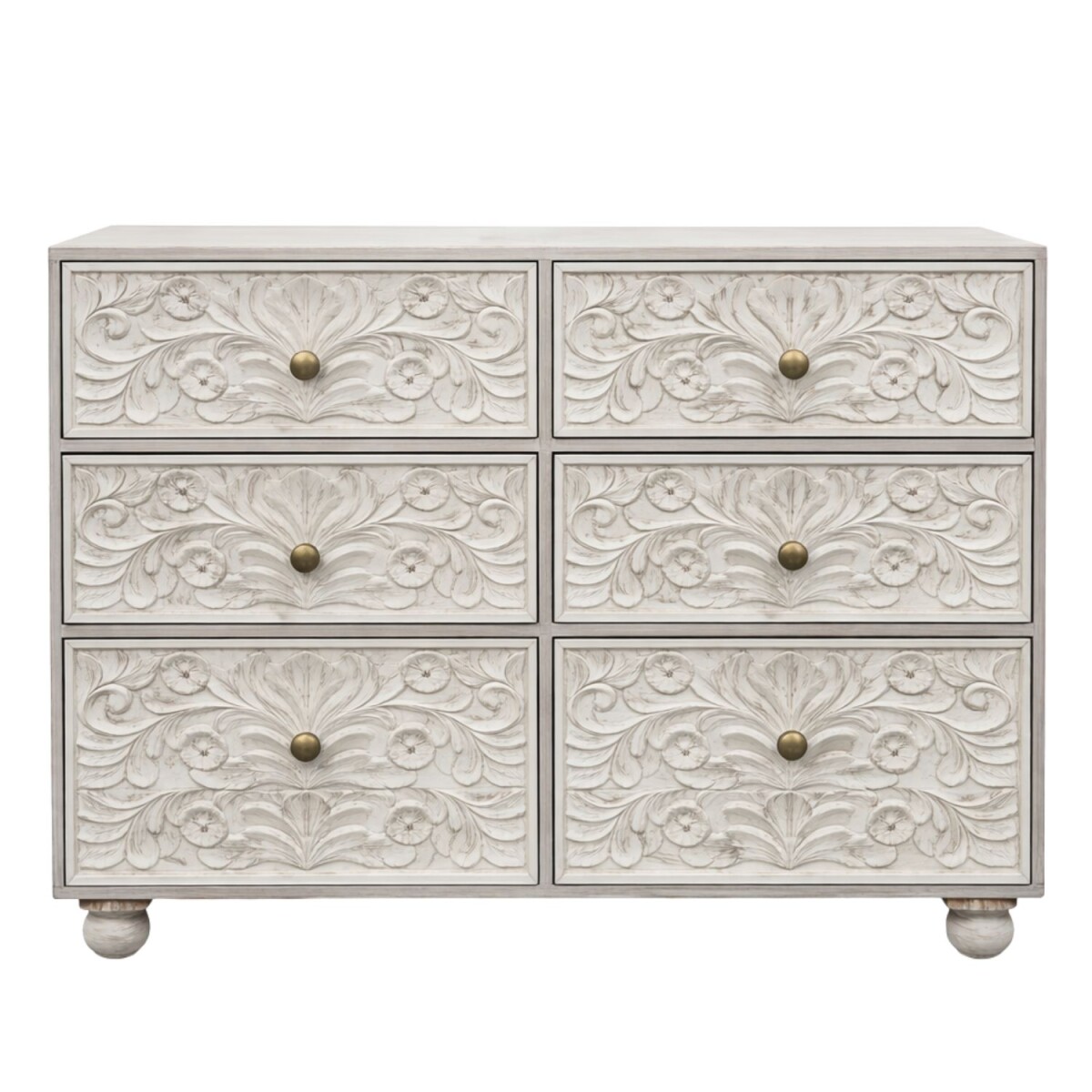 Commode Harleen 120 cm, 6 lades, massief box