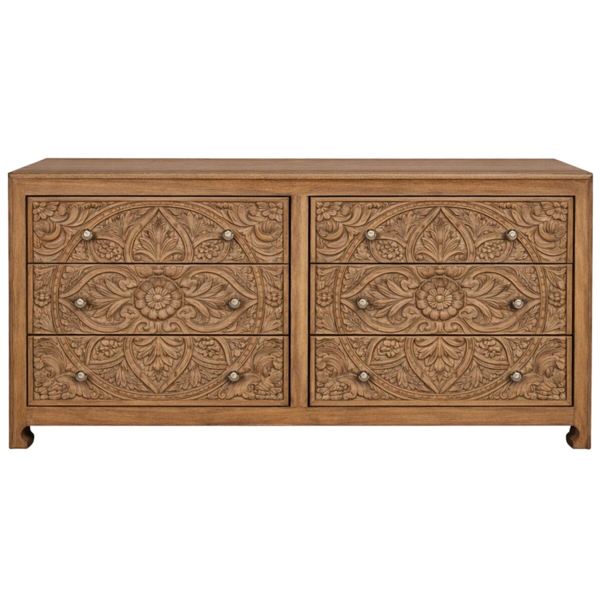 Sideboard Inica bruin 154 cm massief hout boho