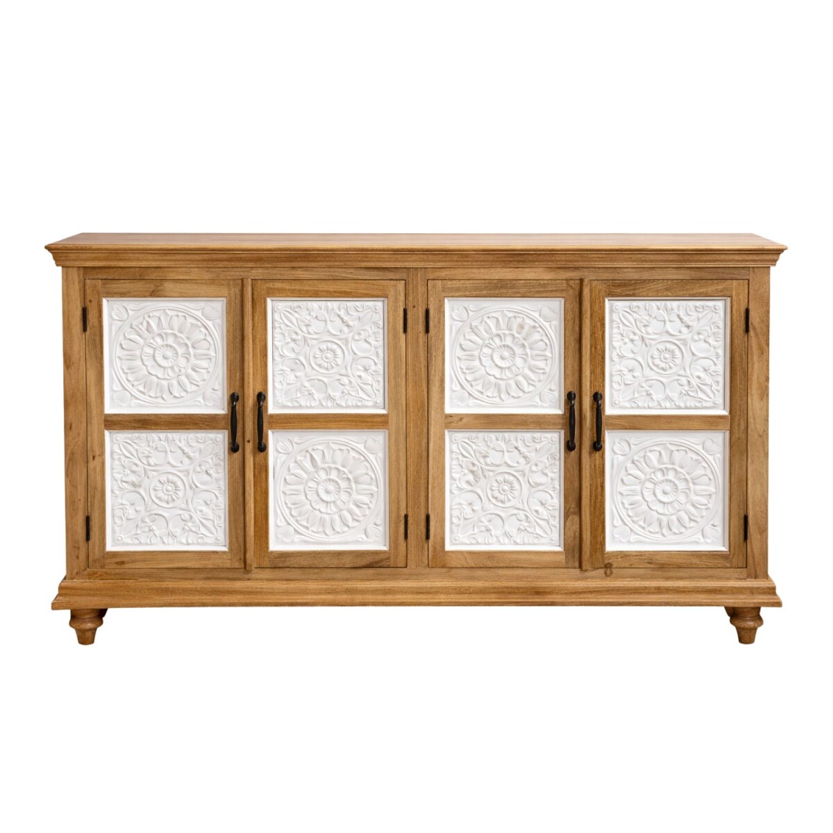 Sideboard Jadoo 180 cm massief hout, boho-stijl