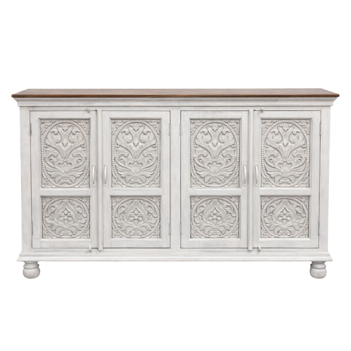 Jagan dressoir 185 cm, massief hout, landhuisstijl
