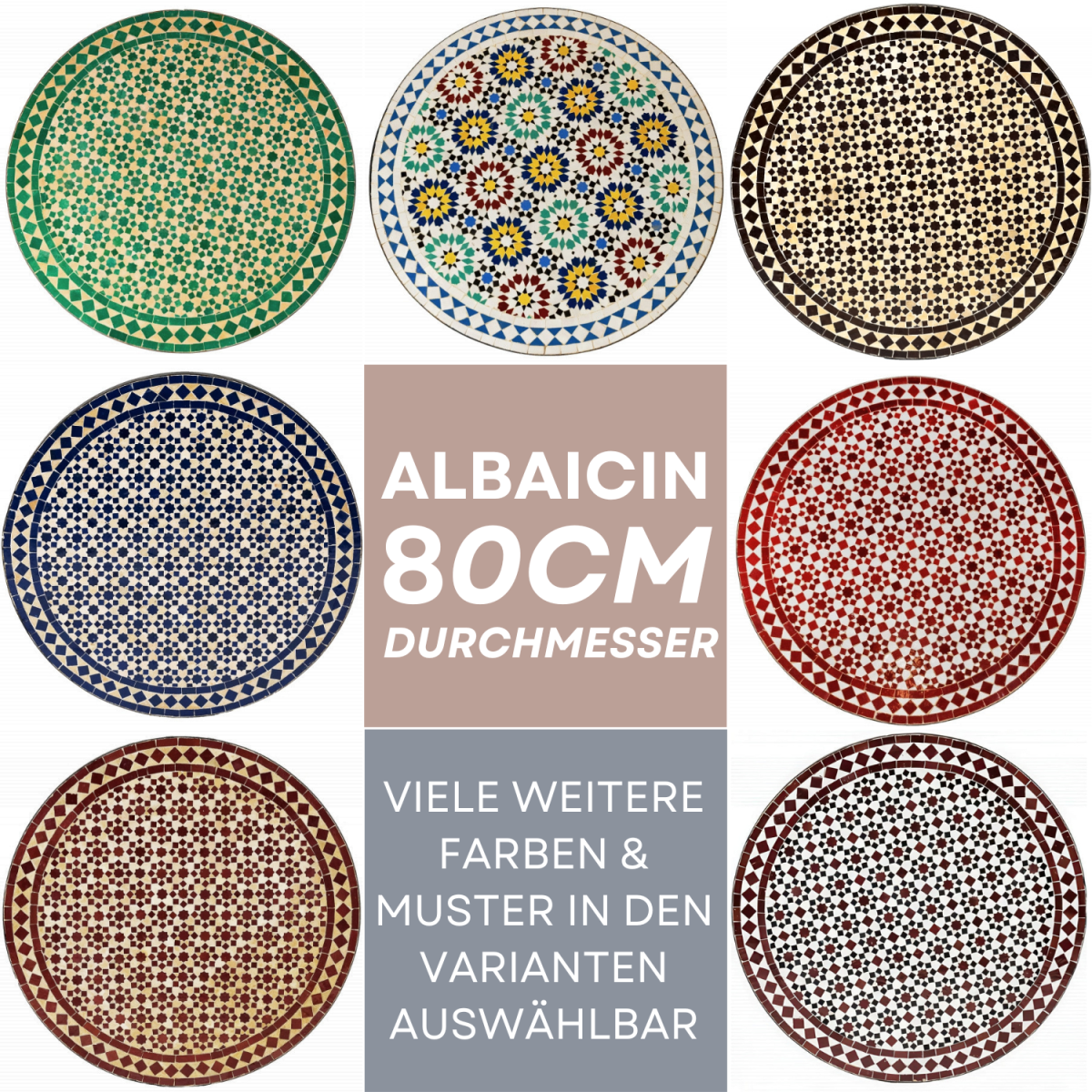 Marokkaanse mozaïektafel Albaicin 8 box
