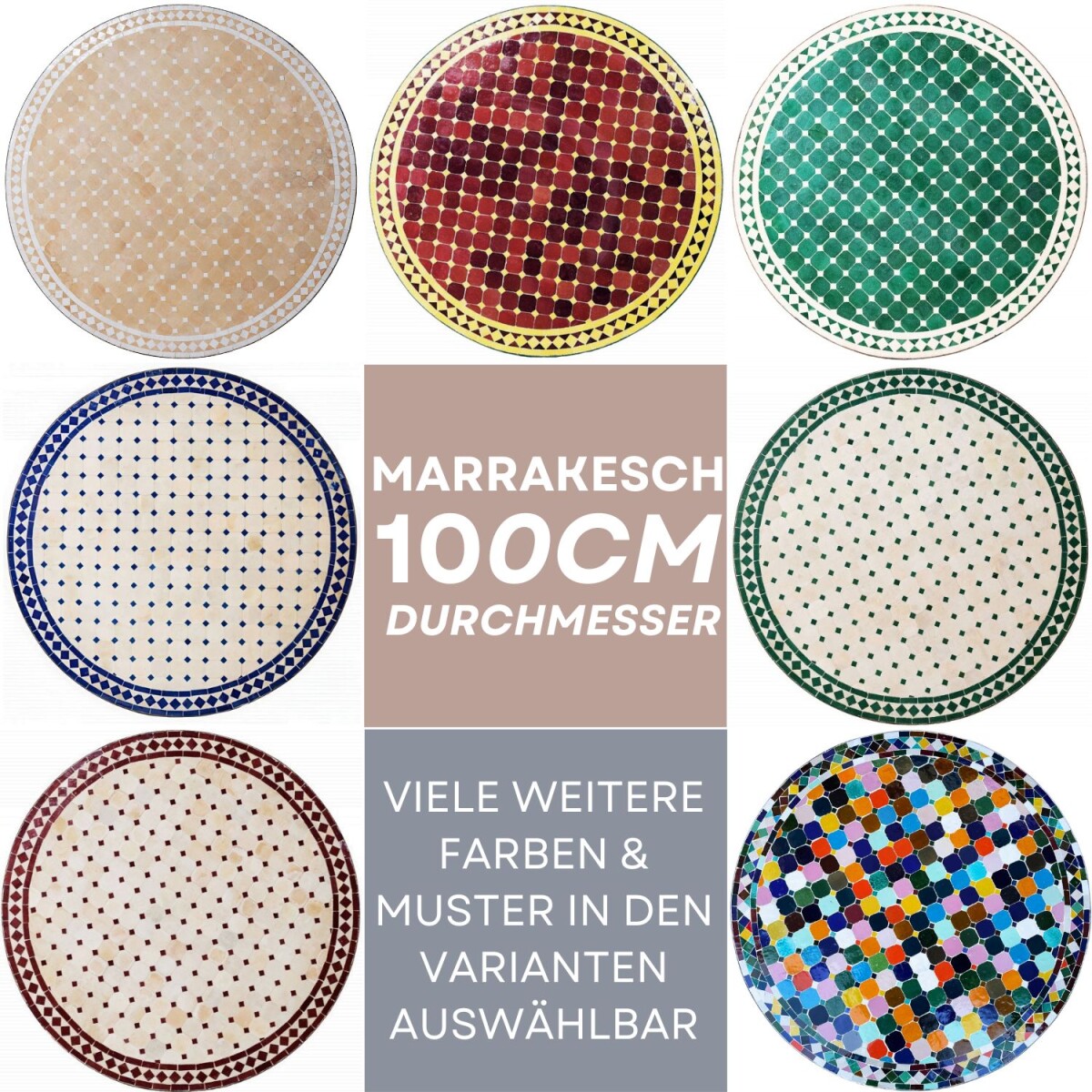 Marokkaanse mozaïektafel Marrakesh  box