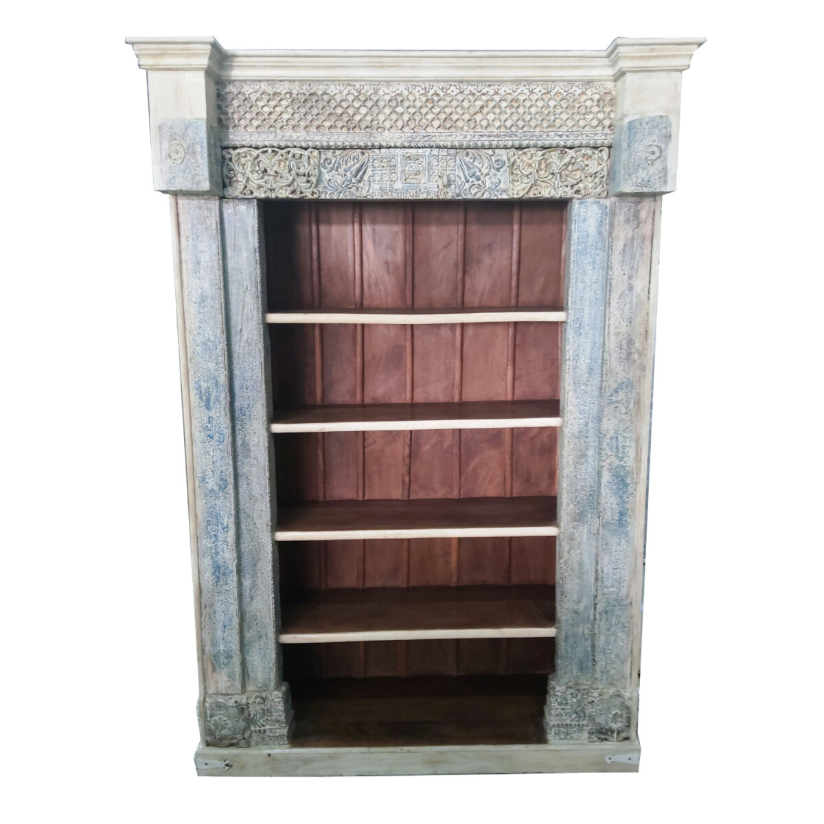 Vintage boekenkast, antiek, 229 cm, mode box