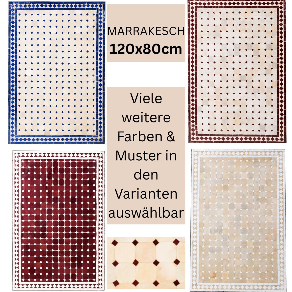 Marokkaanse mozaïektafel Marrakesh  box