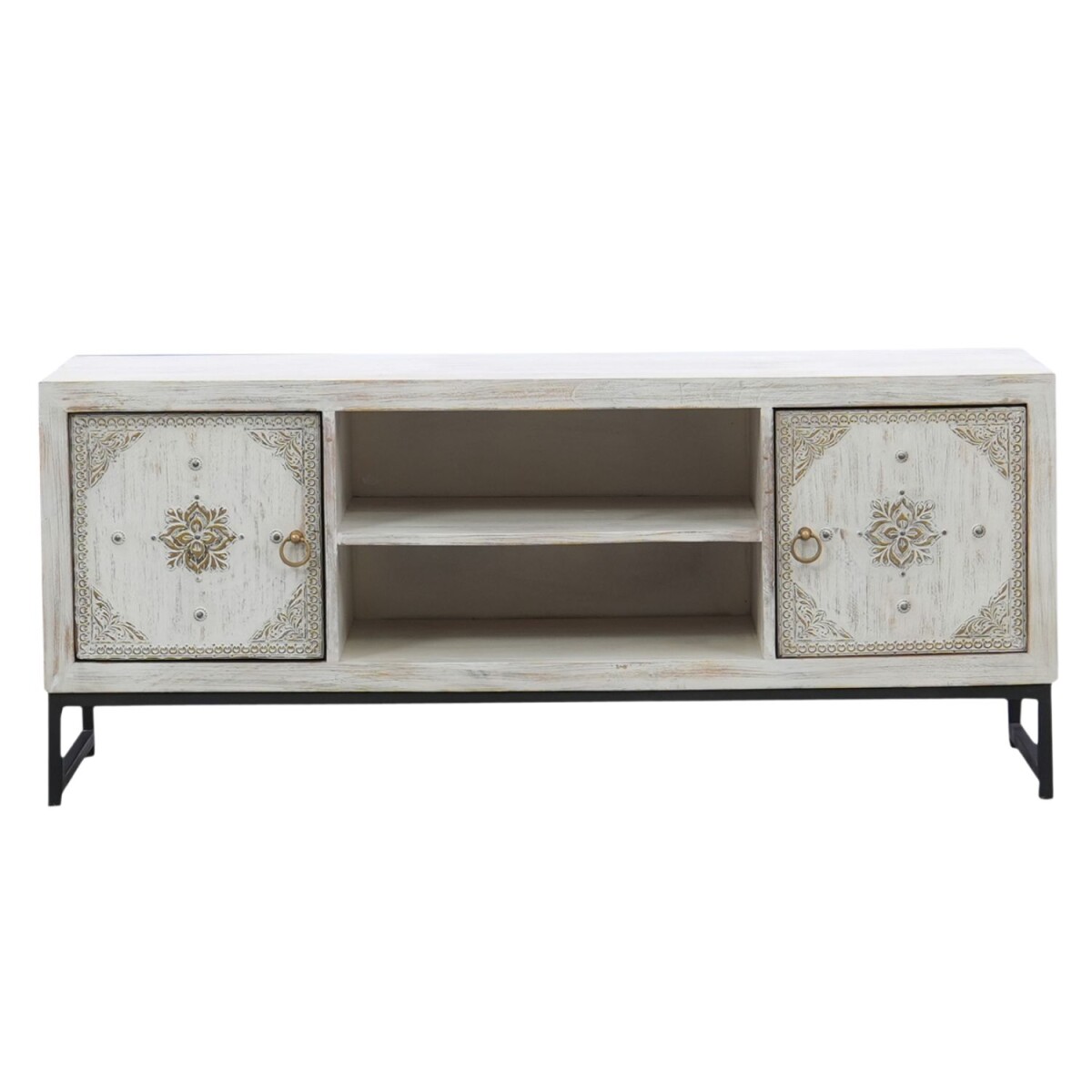 Vaquin lowboard van massief hout, tv-meu box