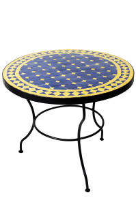 Marokkaanse mozaïektafel Marrakesh Blauw Geel, 60...
