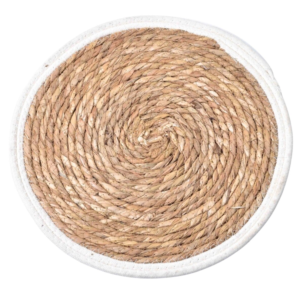 Boho-placemat van rotan, naturel wit | P box