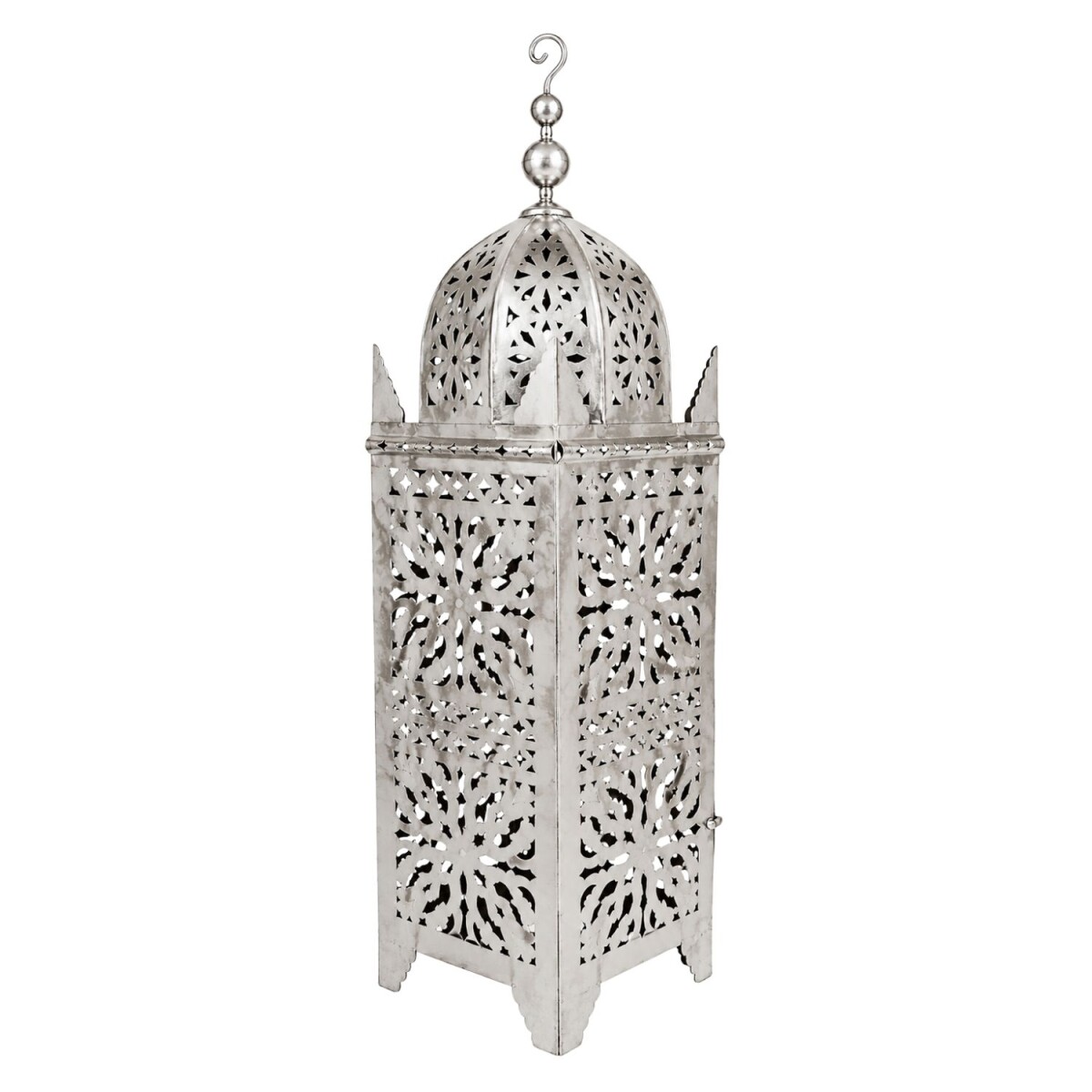 Marokkaanse lantaarn Frane Zilver 105 cm Metaal Marrakesh Ha