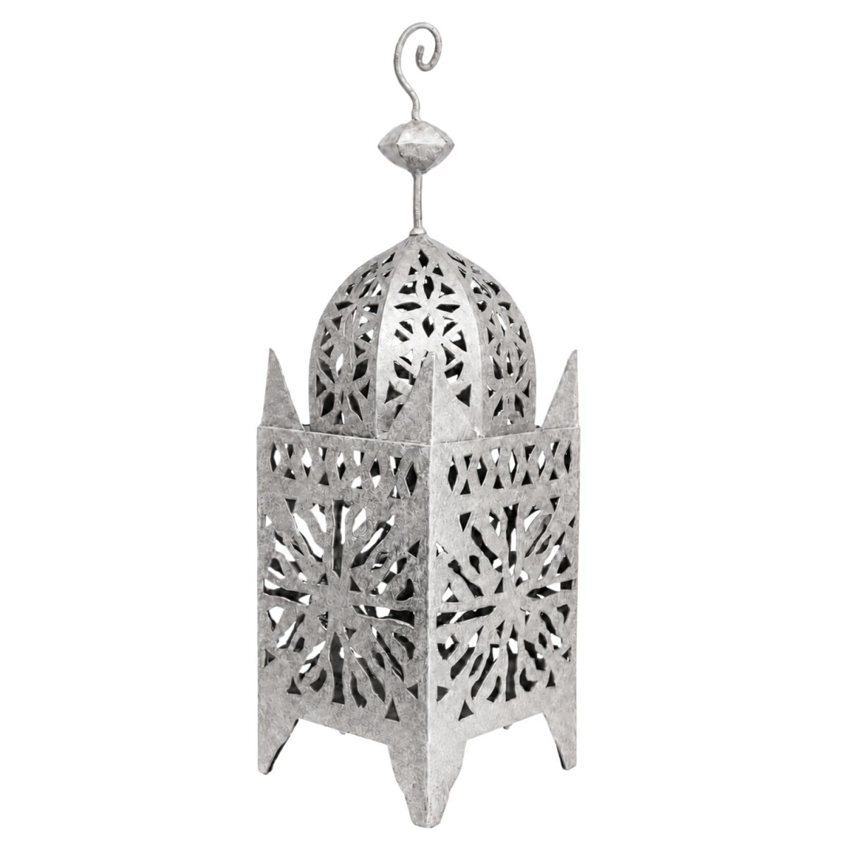 Marokkaanse lantaarn Frane Zilver 51 cm Metaal Marrakesh Han