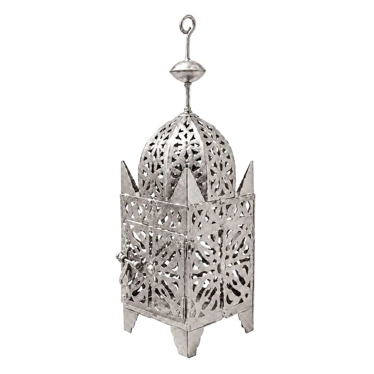Marokkaanse lantaarn Frane Zilver 42 cm Metaal Marrakesh Han