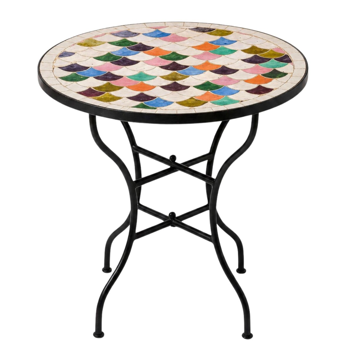 Mosaiktisch Manarola bunt Ø60cm klappbar aus Marrakes