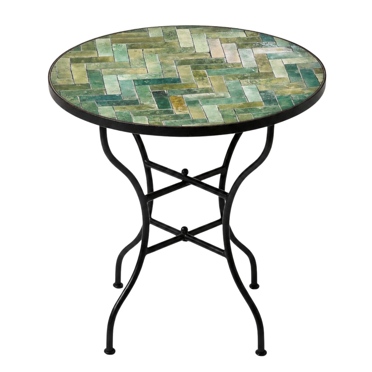 Mosaiktisch Gordes grün Ø60cm klappbar aus Marra