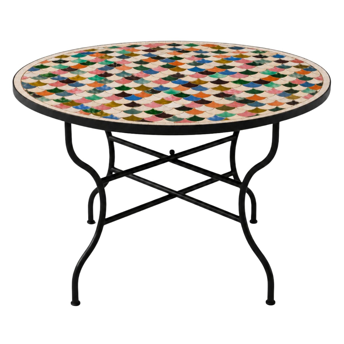 Mosaiktisch Manarola bunt Ø120cm klappbar handgemacht