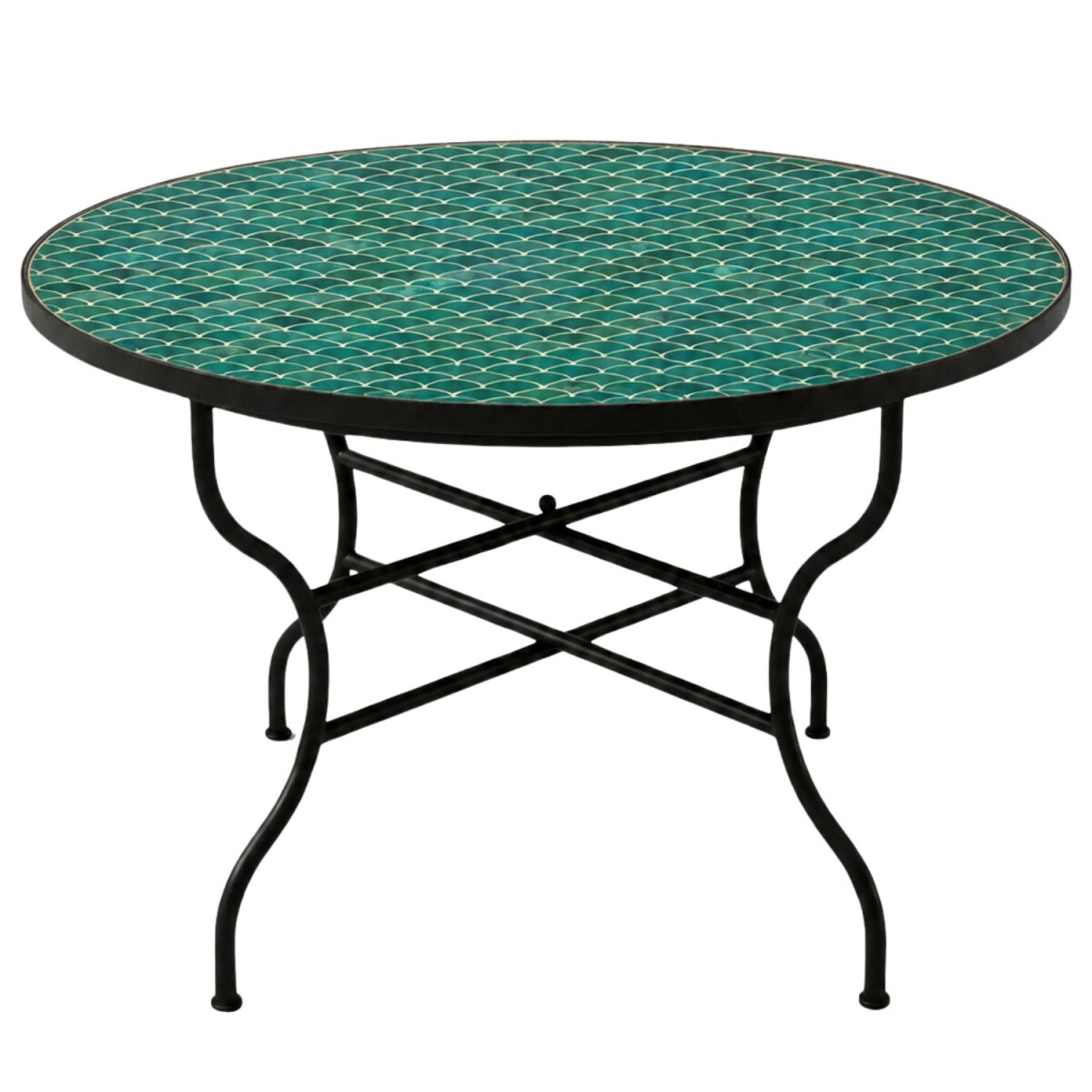 Mosaiktisch Friglia grün Ø120cm klappbar handgem