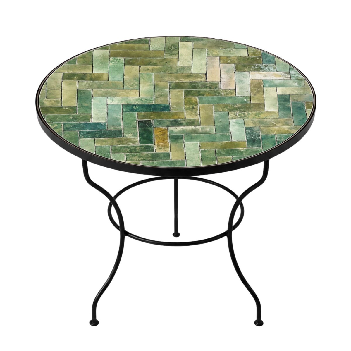 Mosaik Couchtisch Gordes grün Ø60cm H45cm klappb