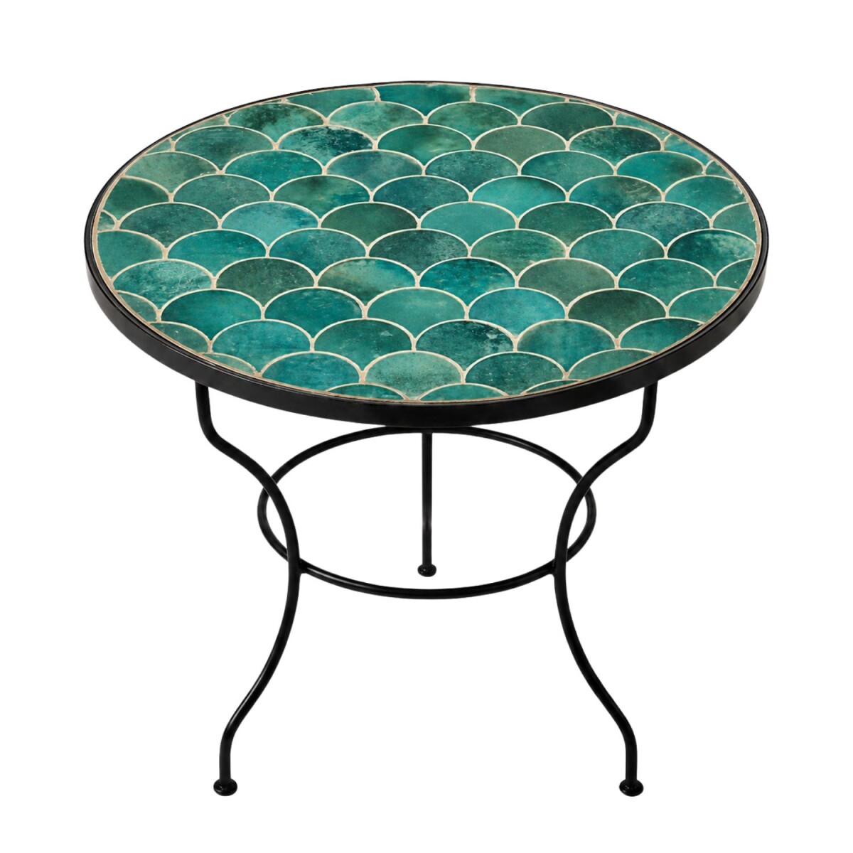 Mosaik Couchtisch Friglia grün Ø60cm H45cm klapp