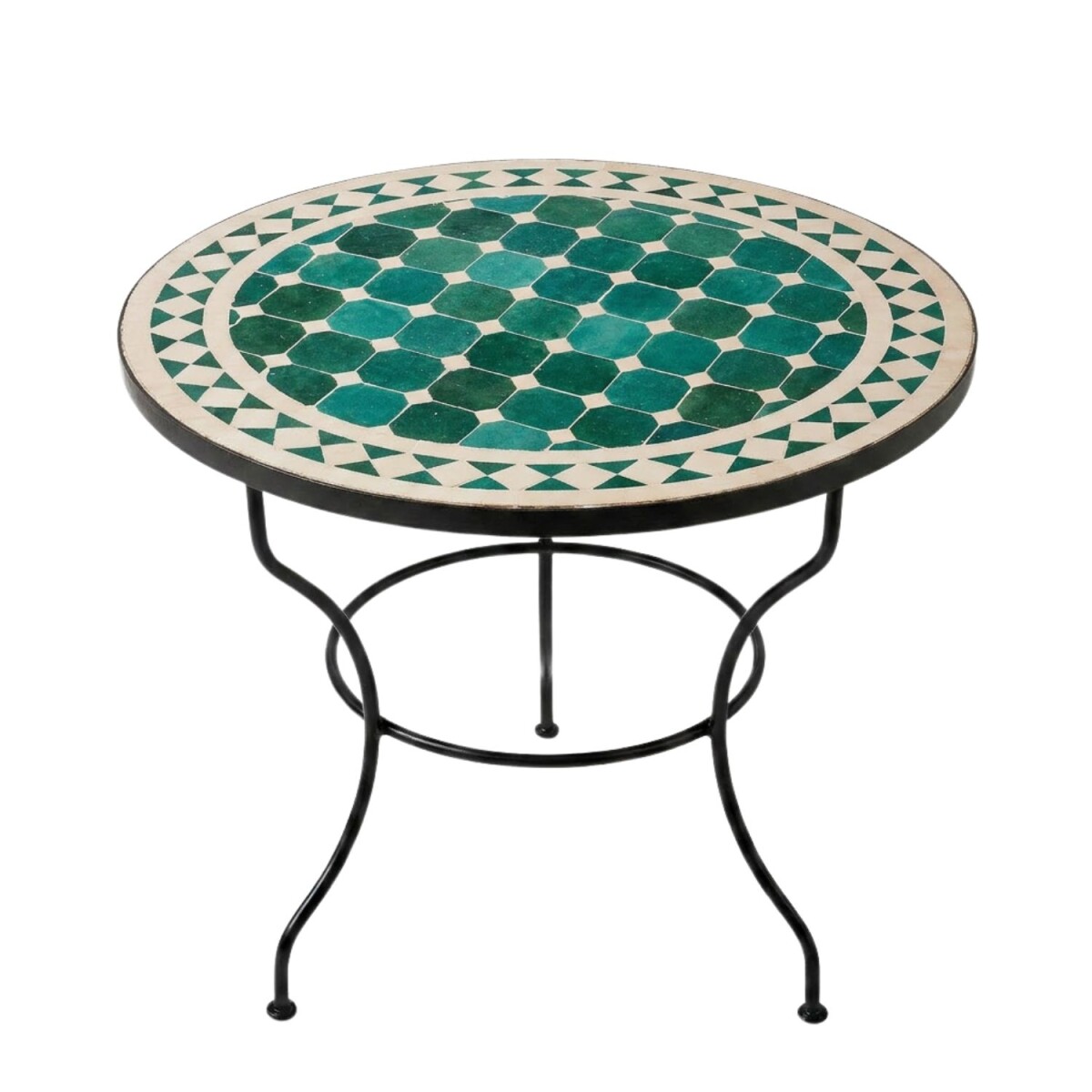 Mosaik Couchtisch Marrakesch Grün Beige Ø60cm H4
