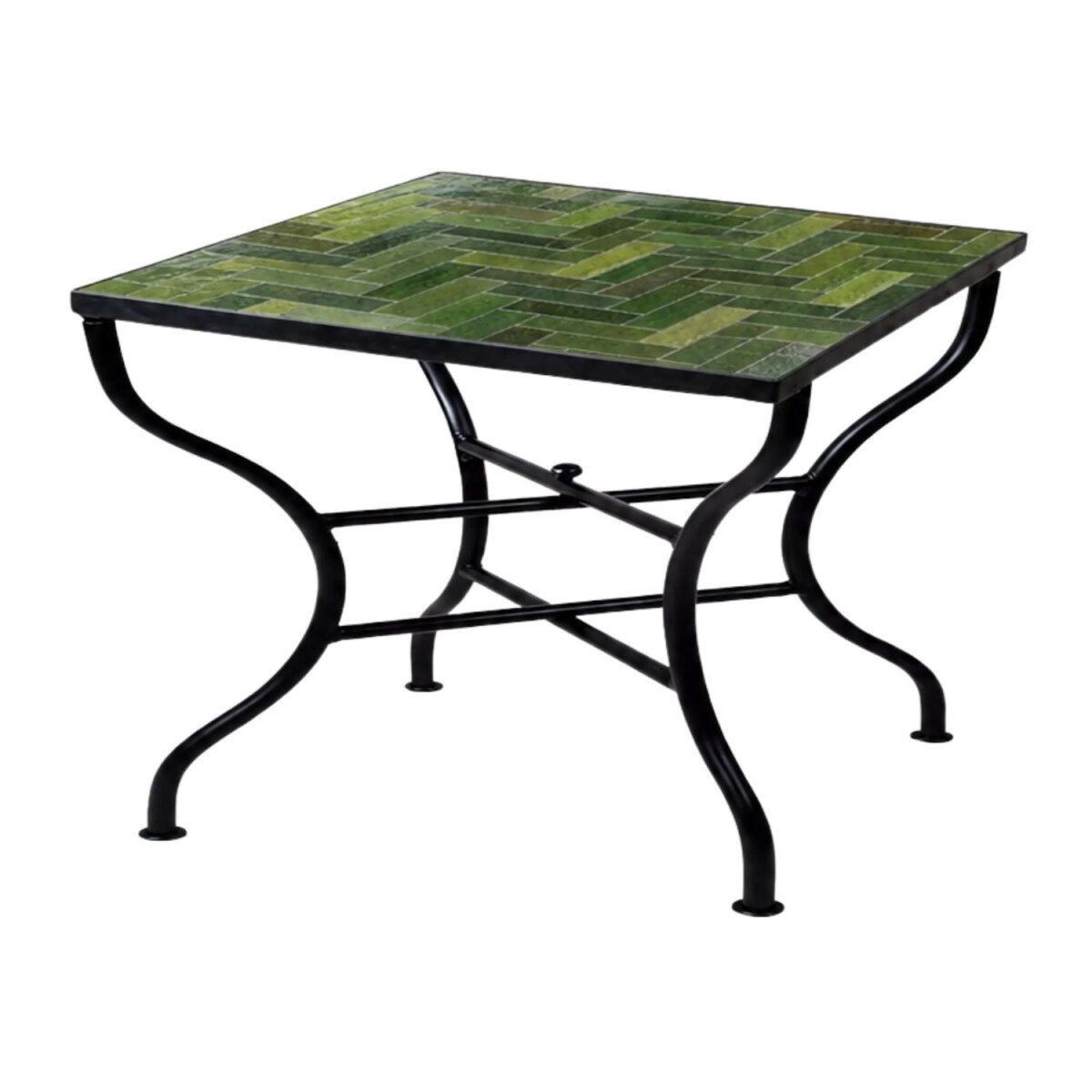 Marokkanischer Couchtisch Gordes grün eckig 50x50cm 45c