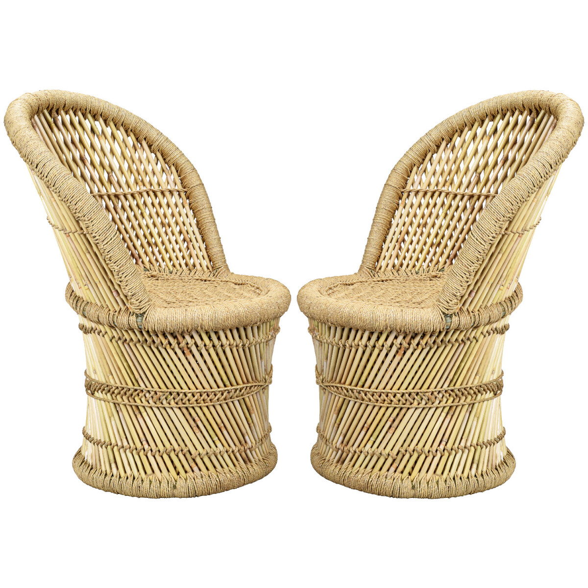 Set van 2 tuinstoelen in boho-stijl voor box