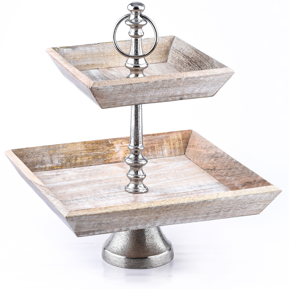 Vintage fruitstandaard met 2 verdiepinge box