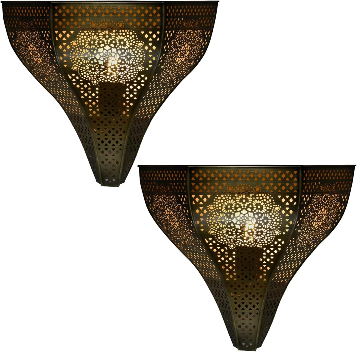 Set van 2 wandlampen Yaniv Antiek Goud | box