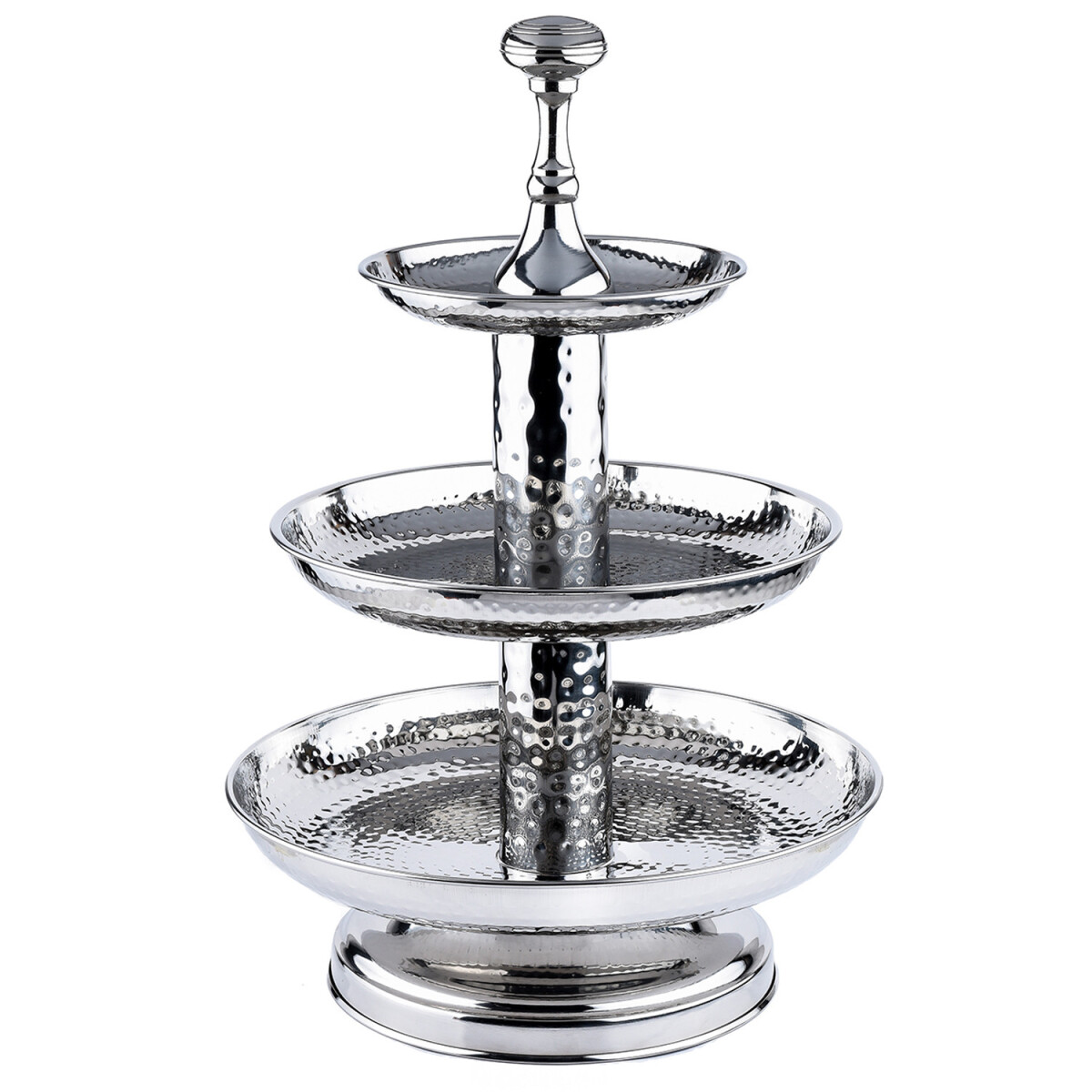 3-laags roestvrijstalen etagère, cupcake-standaard, d