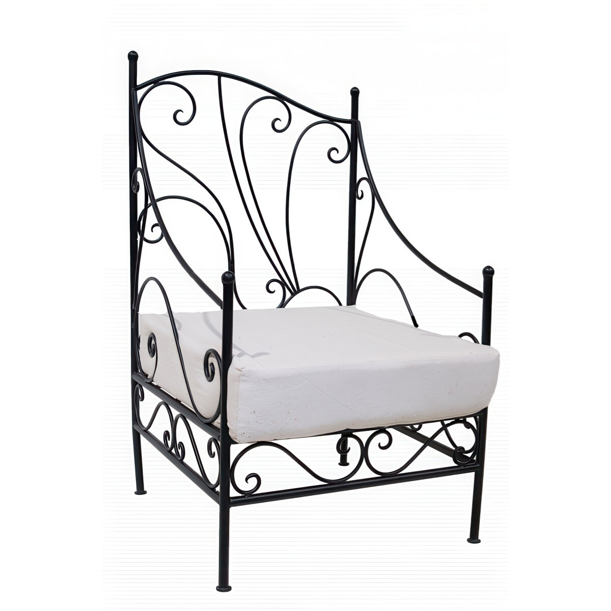 Mediterrane ijzeren fauteuil Murcia tuinfauteuil B 60 cm | F