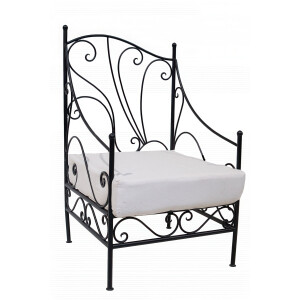 Mediterrane ijzeren fauteuil Murcia tuinfauteuil B 60 cm...
