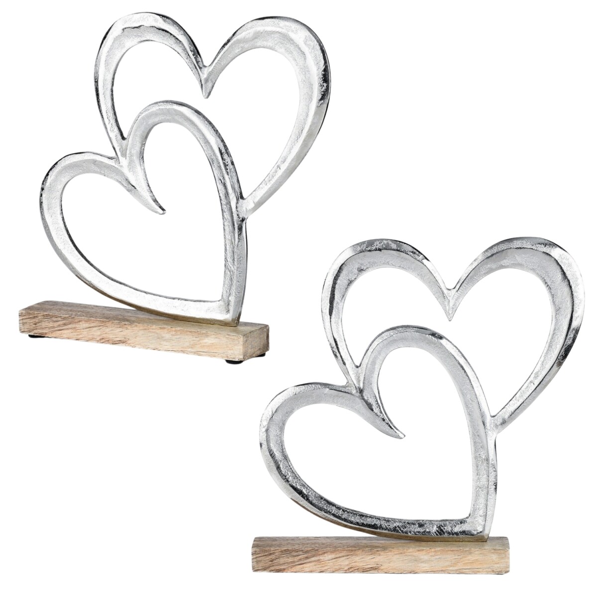 Set van 2 hartvormige decoratieve figuur box