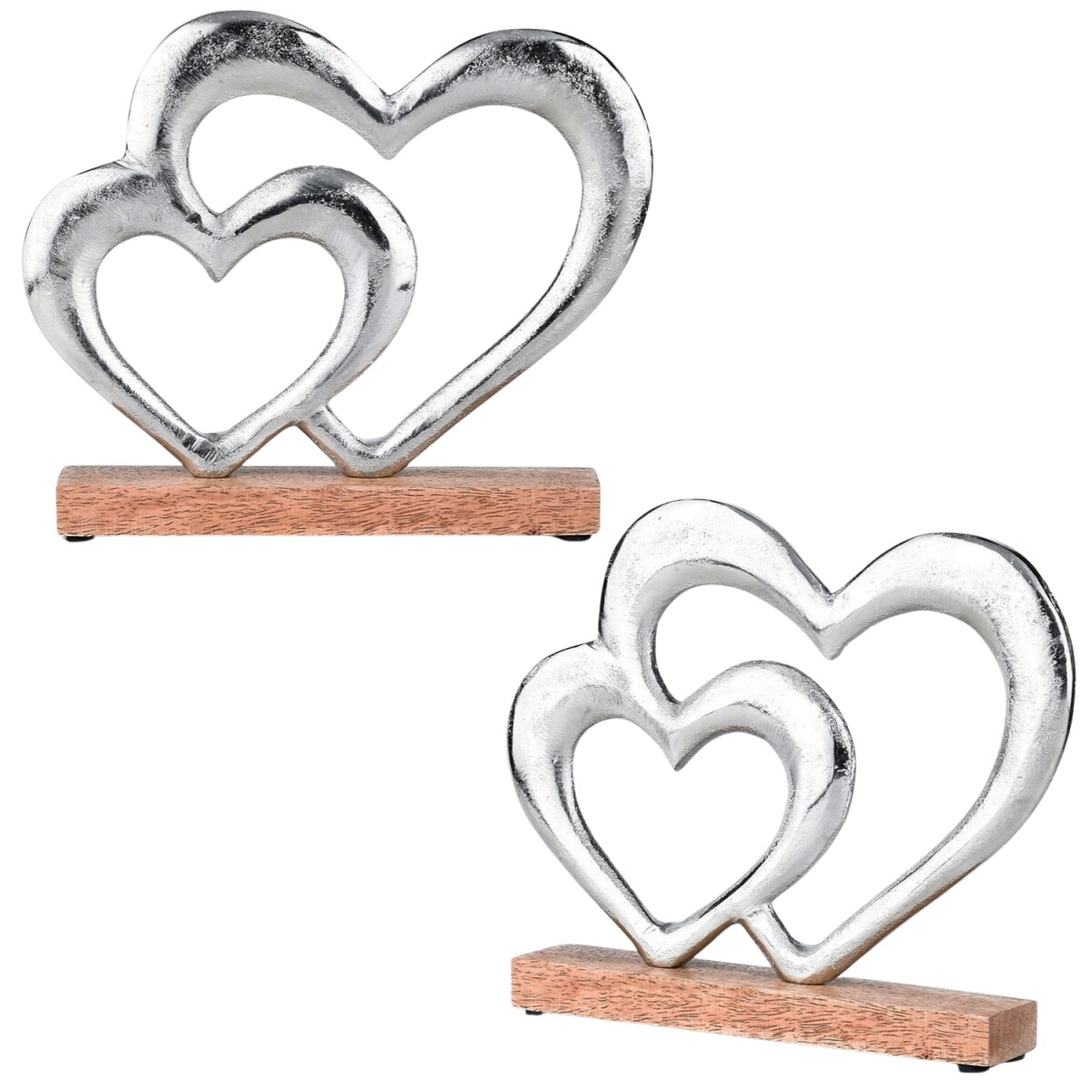 Set van 2 hartvormige decoratieve figuur box