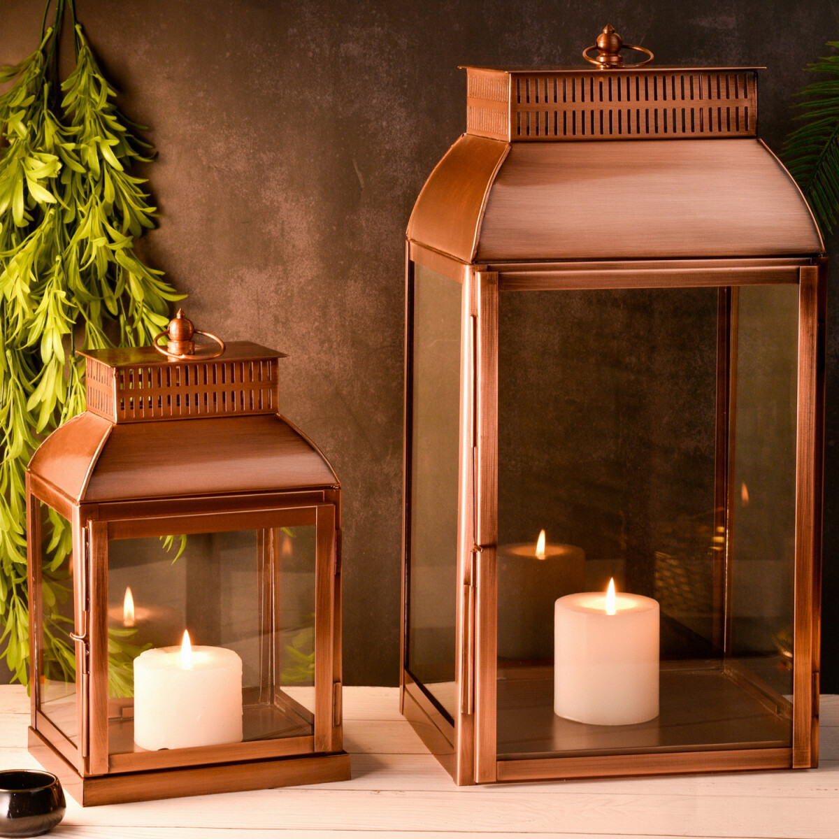 Set van 2 vintage balkon- en tuinlantaar box