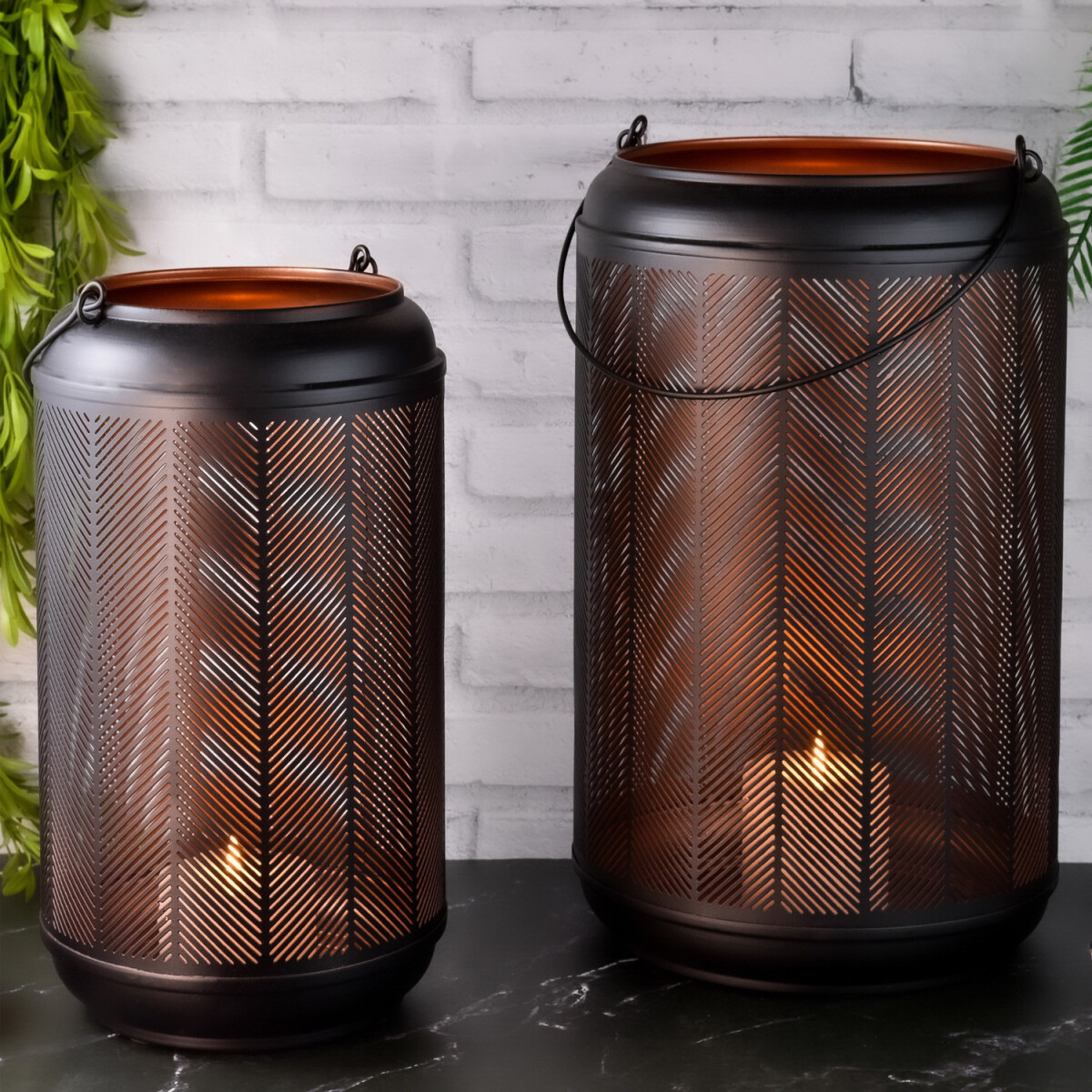 Set van 2 moderne decoratieve tuinlantaa box