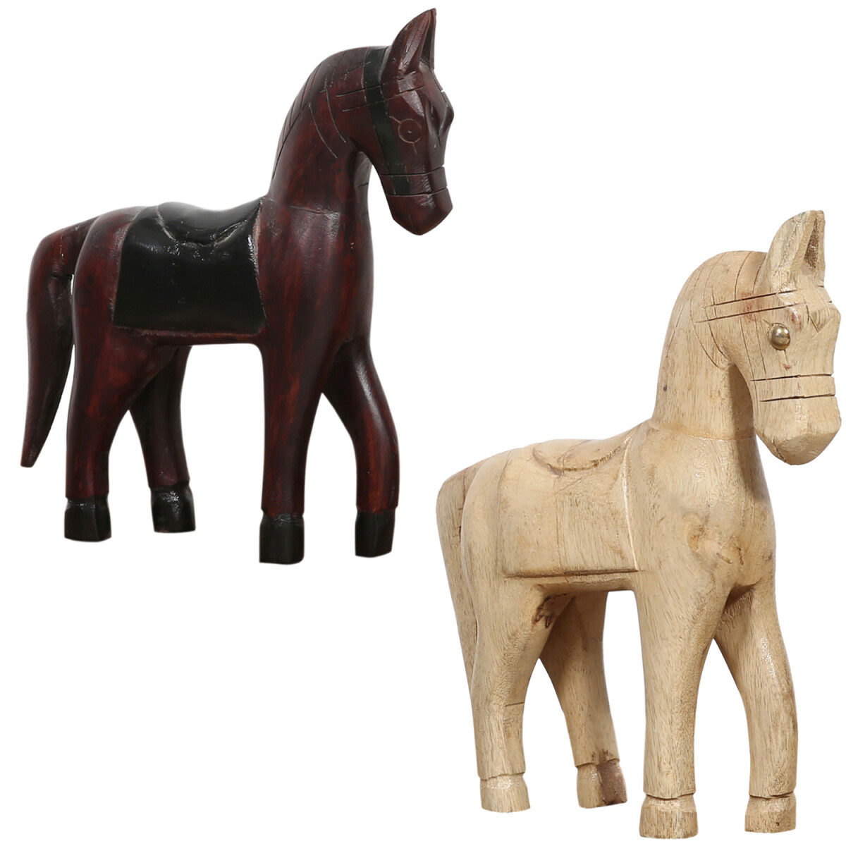 Set van 2 houten dierenfiguurtjes als ta box