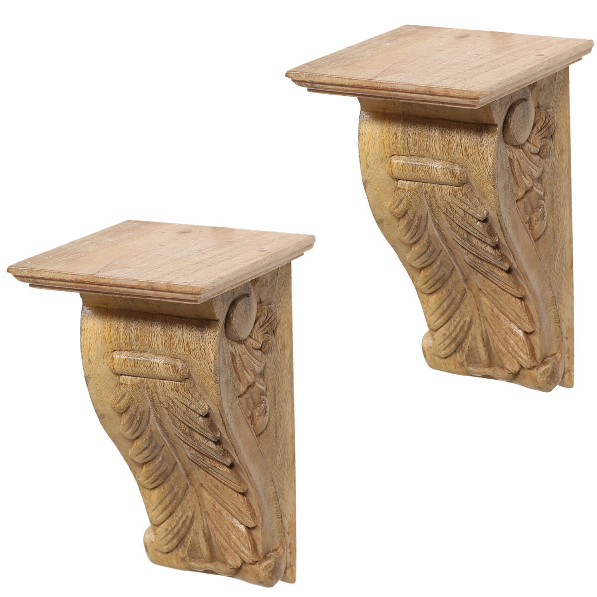 Set van 2 wandplanken van massief hout Y box