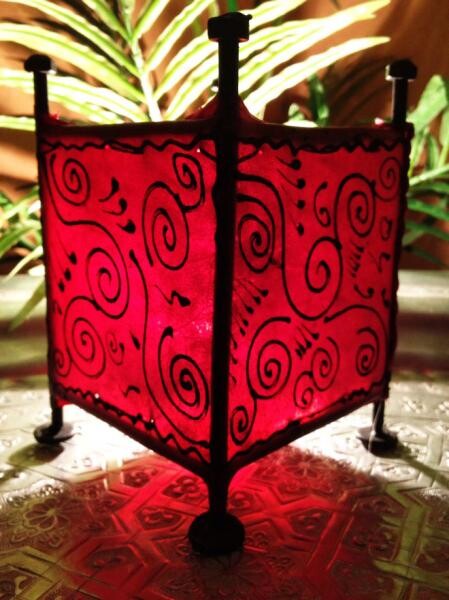 Oosterse windlicht Budur Rood box