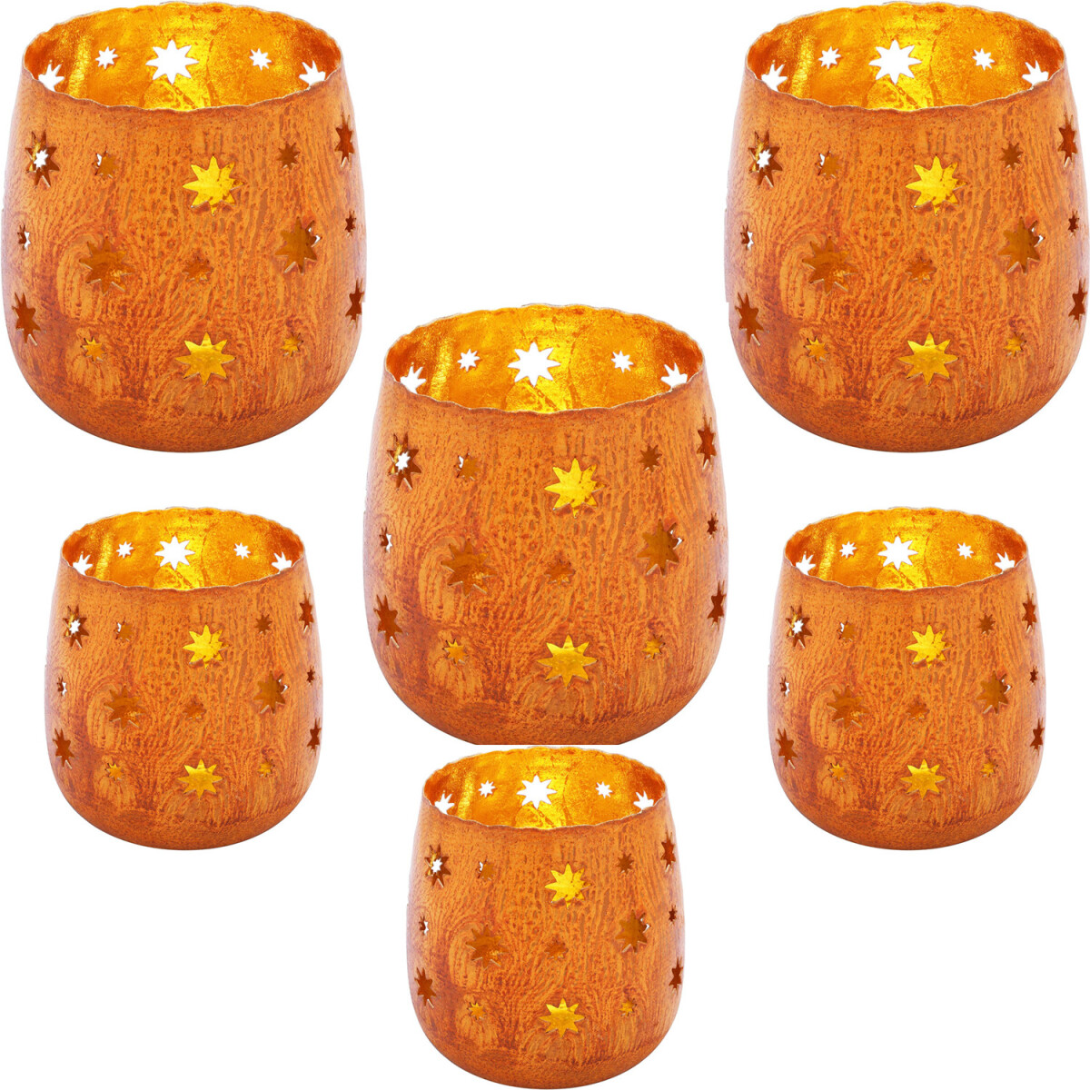 Set van 6 oosterse tuinlampjes Rost Javi box