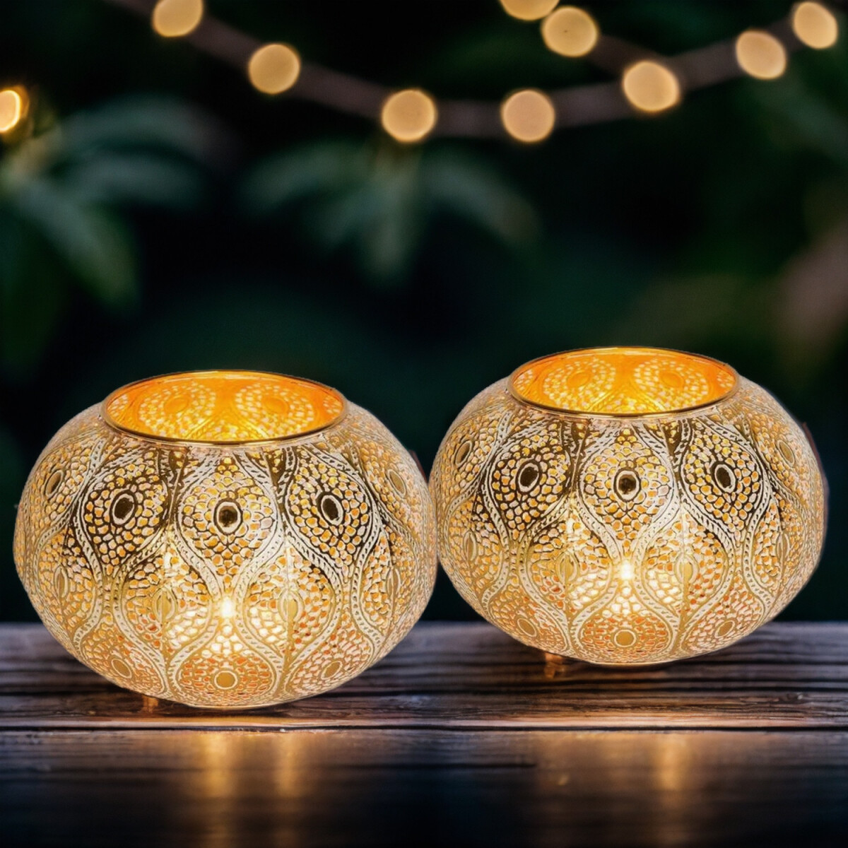 Set van 2 MAADES Design windlichten Afza box