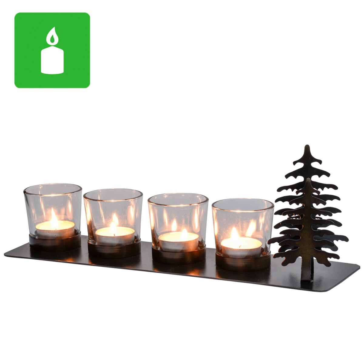 Retro kerstdecoratie kandelaar kaarsenho box
