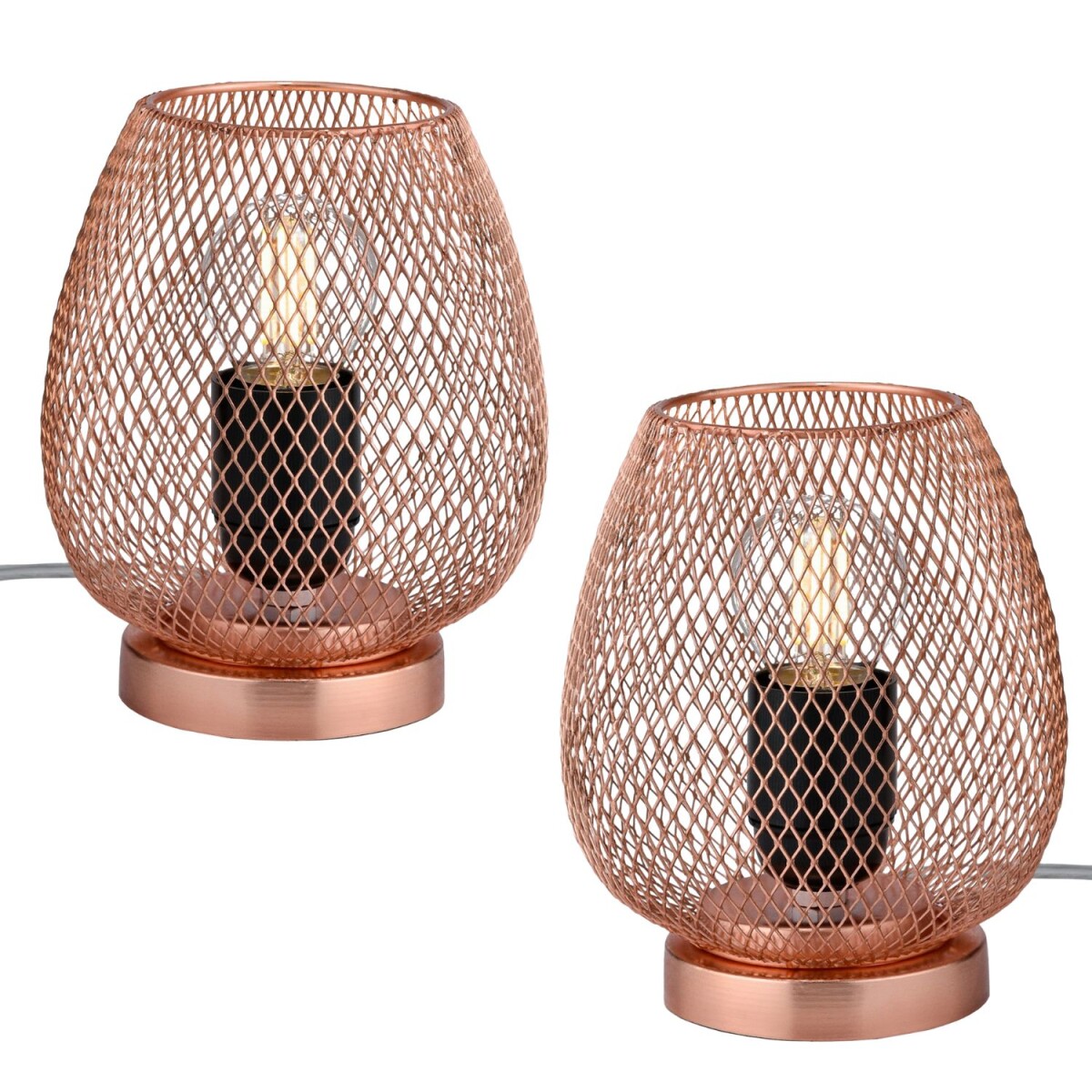 Set van 2 moderne tafellampen / nachtlam box