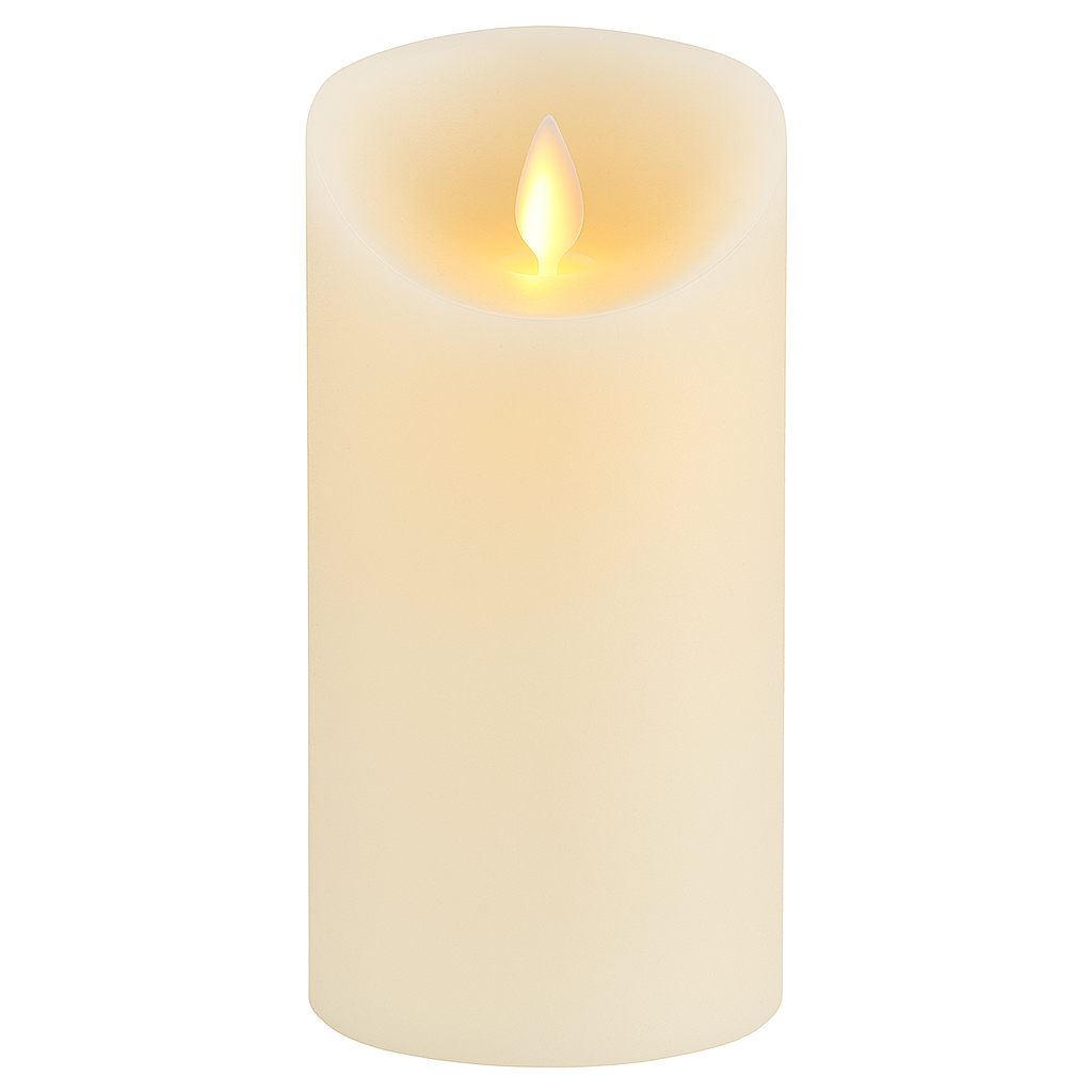 LED-kaars van echte was, H 15 cm × box