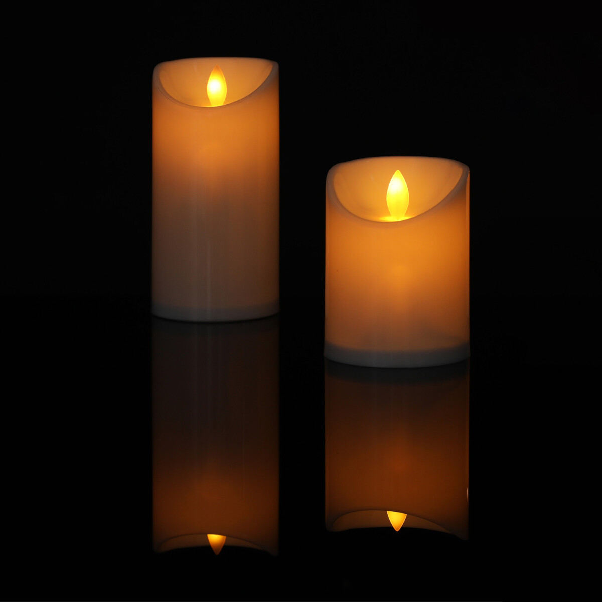Set van 2 vintage LED-kaarsen van echt w box