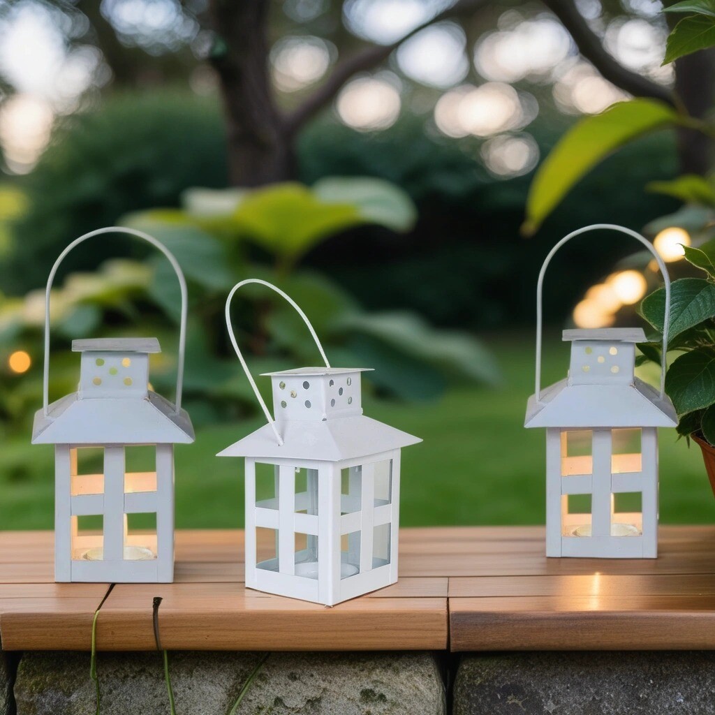 Set van 3 mini-lantaarns in Scandinavisc box