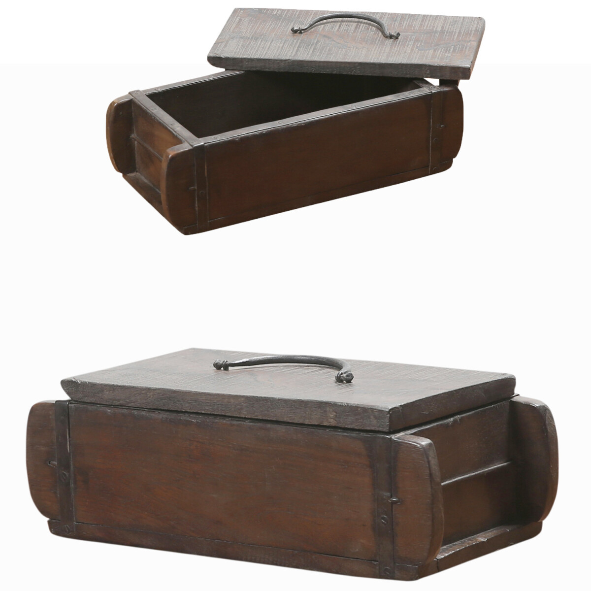 Vintage decoratieve opbergdoos, houten d box
