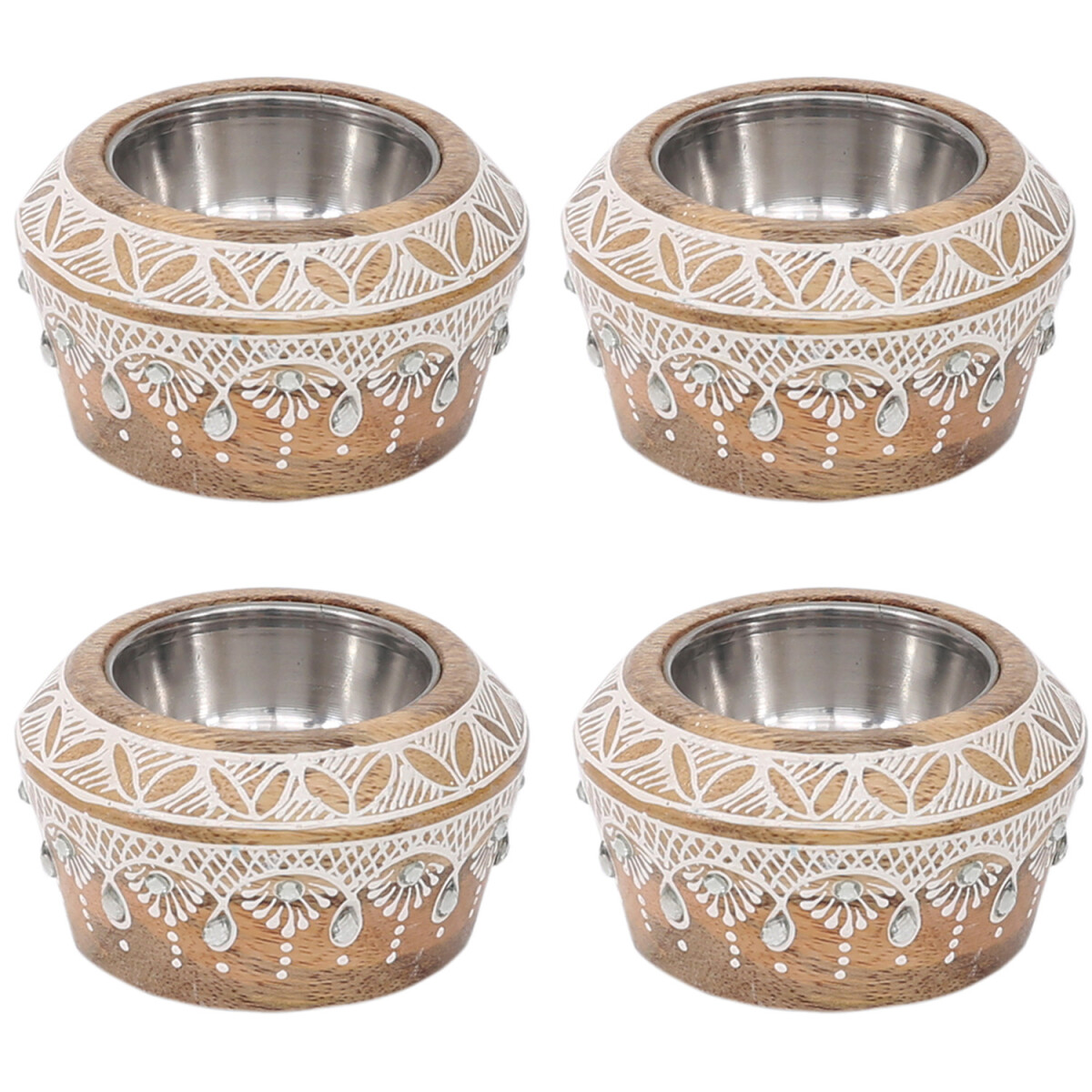 Set van 4 boho-theelichthouders Anasuya