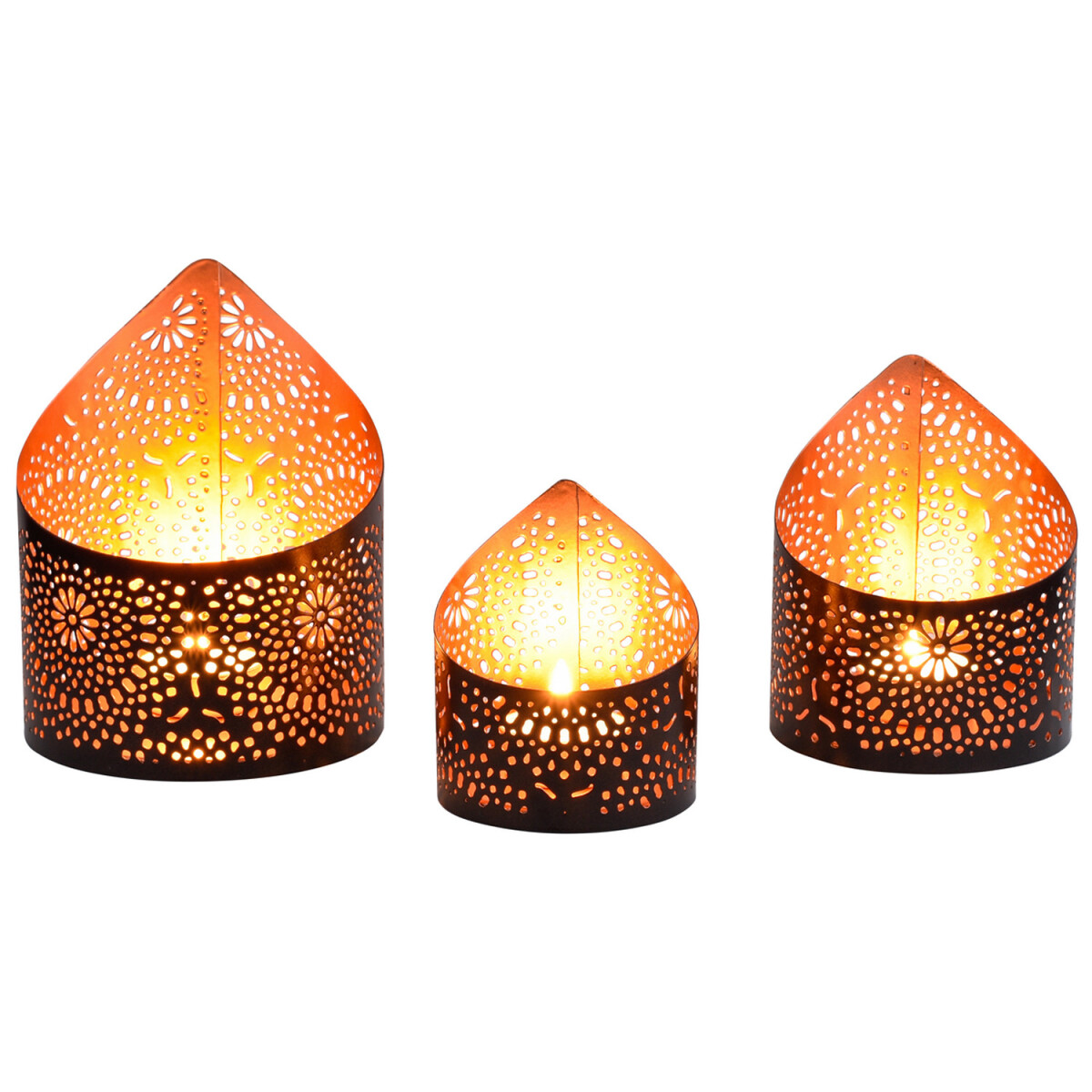 Set van 3 oosterse decoratieve theelicht box