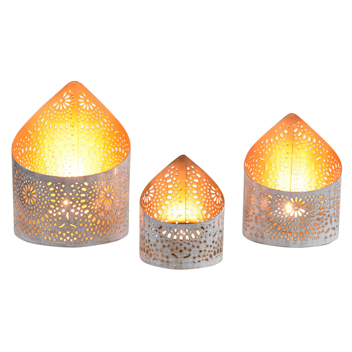 Set van 3 boho-decoratieve windlichten/t box
