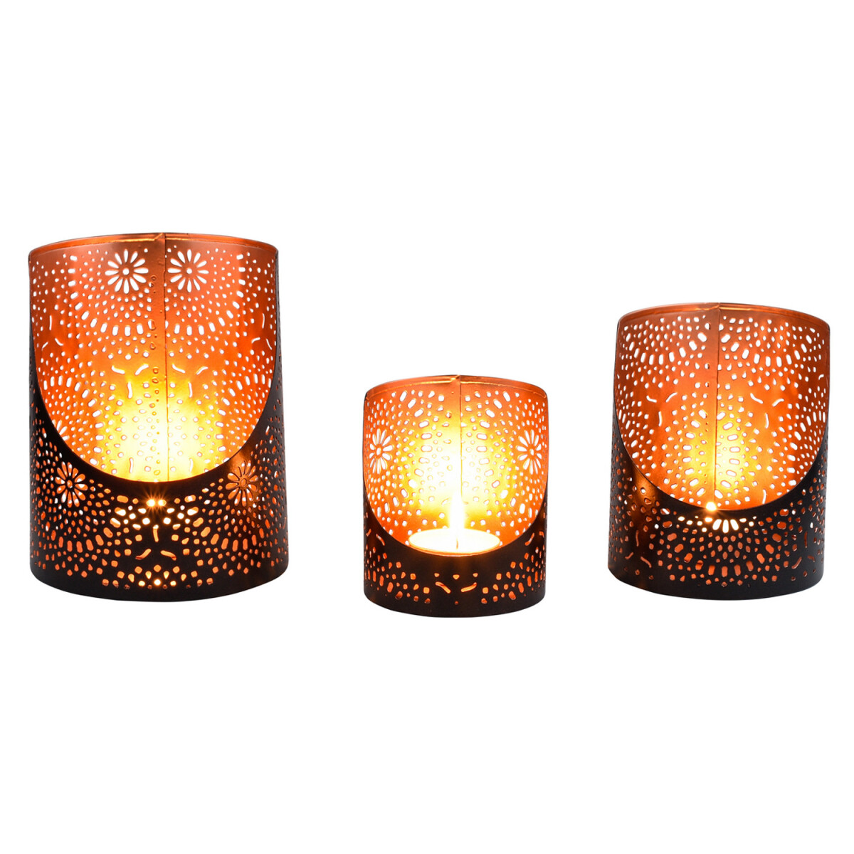 Set van 3 oosterse decoratieve theelicht box