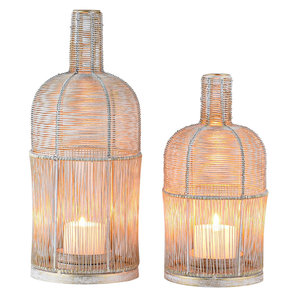 Set van 2 boho-decoratieve windlichten/t box