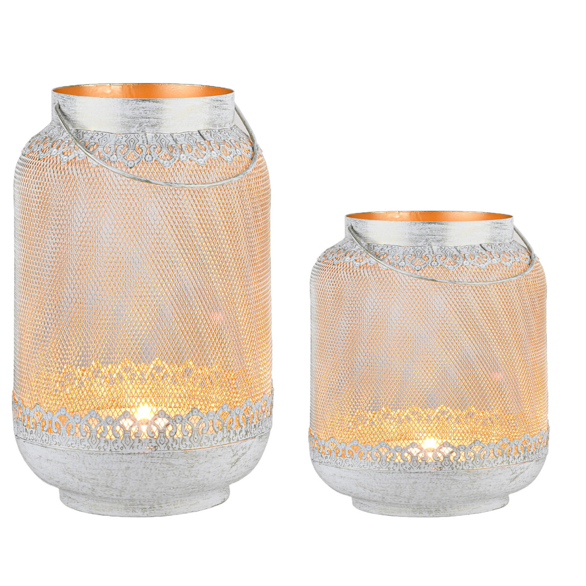Set van 2 boho-decoratieve windlichten/t box
