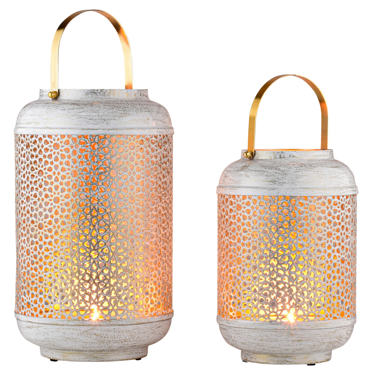 Set van 2 boho-decoratieve windlichten/t box